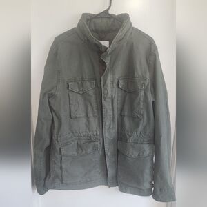 Olive canvas field jacket